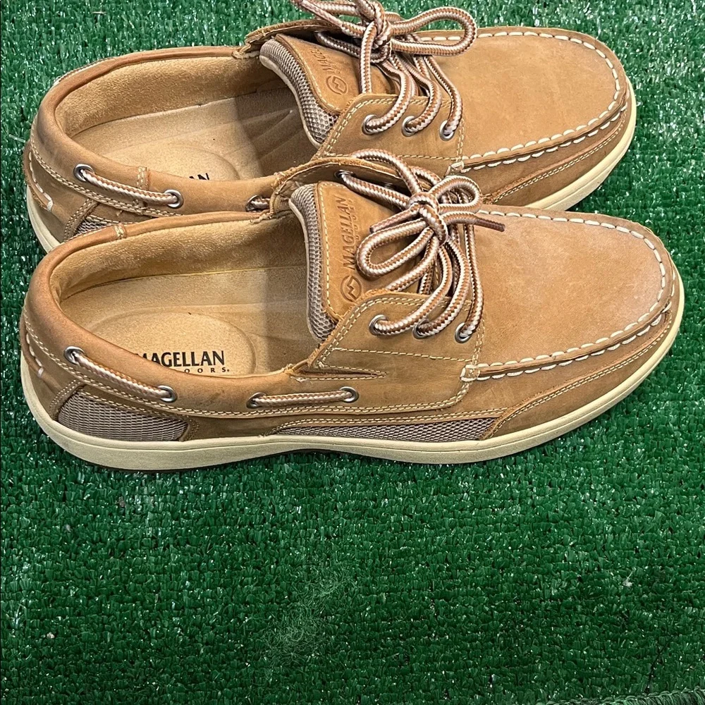 Magellan Outdoors Men’s Brown Suede Boat Shoes